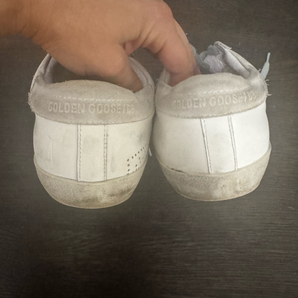 Golden Goose White and Gray Sneakers - Picture 9 of 10